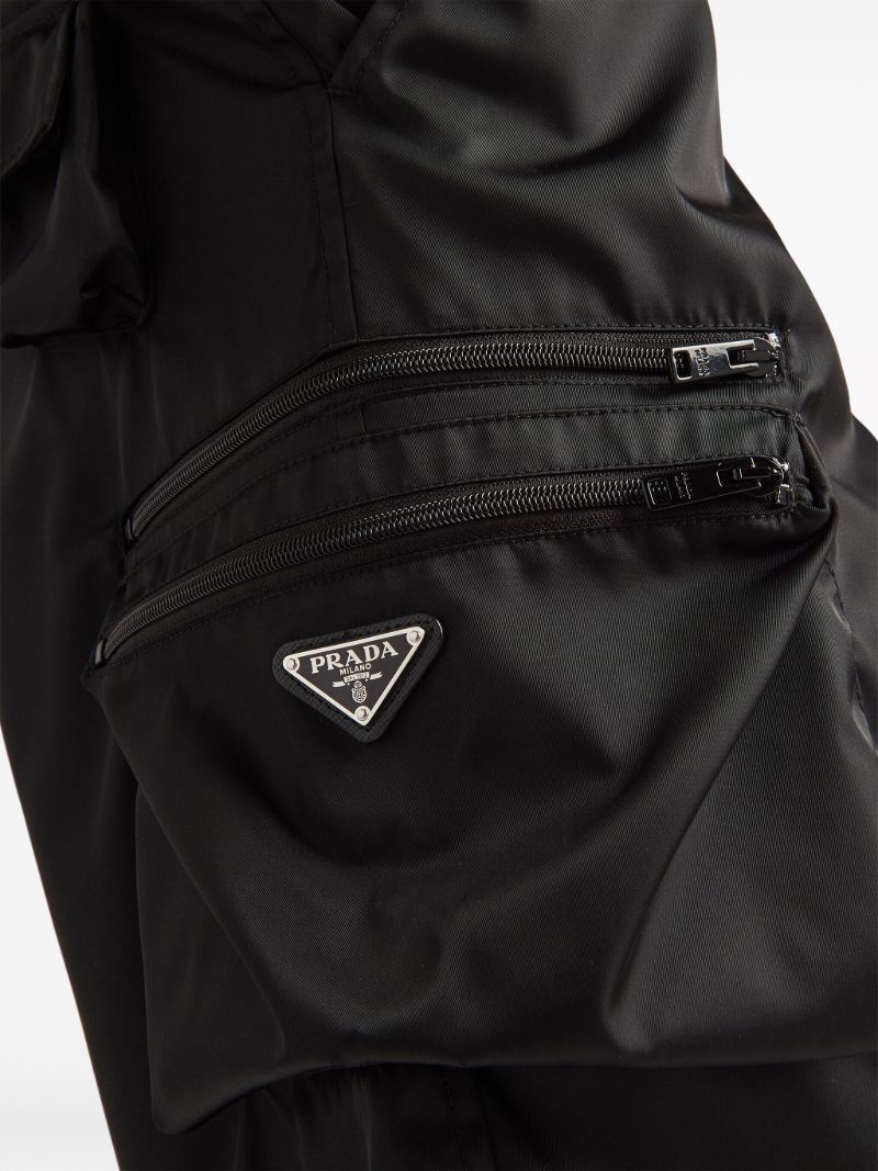 Black Re-nylon Cargo Shorts