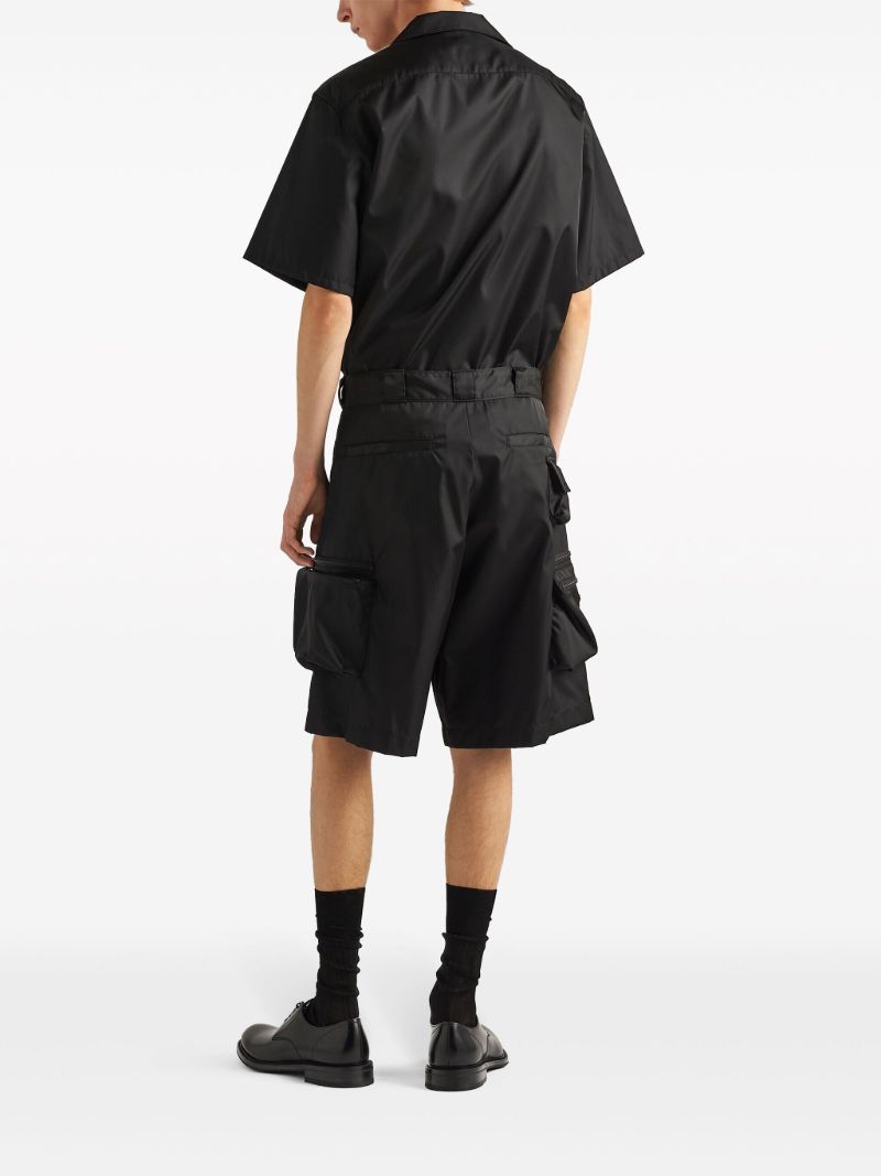 Black Re-nylon Cargo Shorts