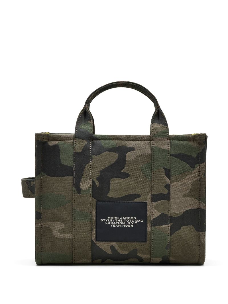 Green the Camo Jacquard Medium Tote Bag