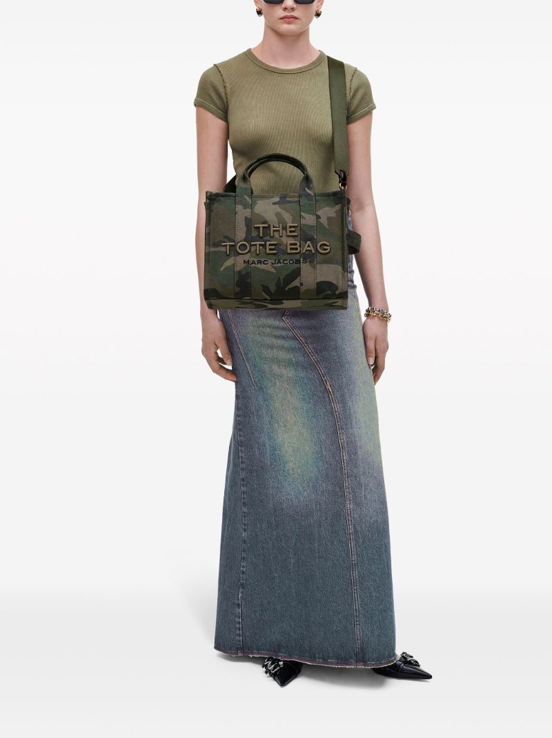 Green the Camo Jacquard Medium Tote Bag