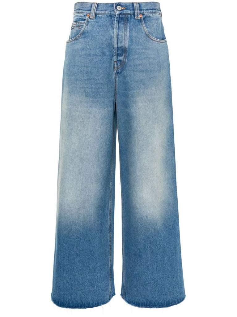 Blue Wide Leg Jeans