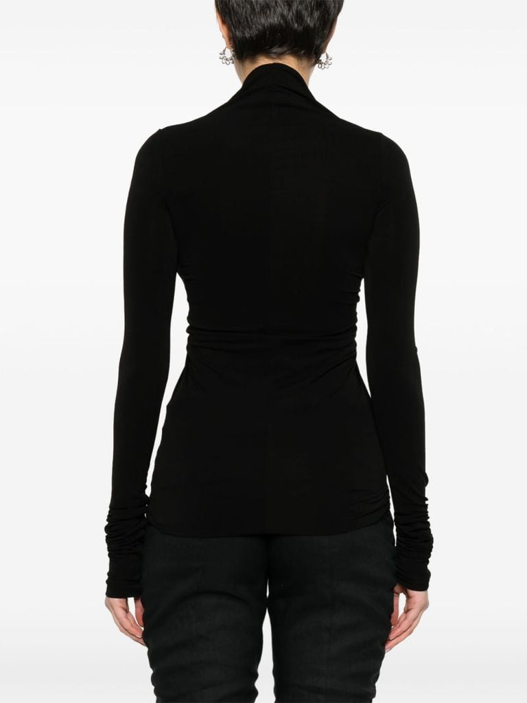 Black Prong Cut-out Top