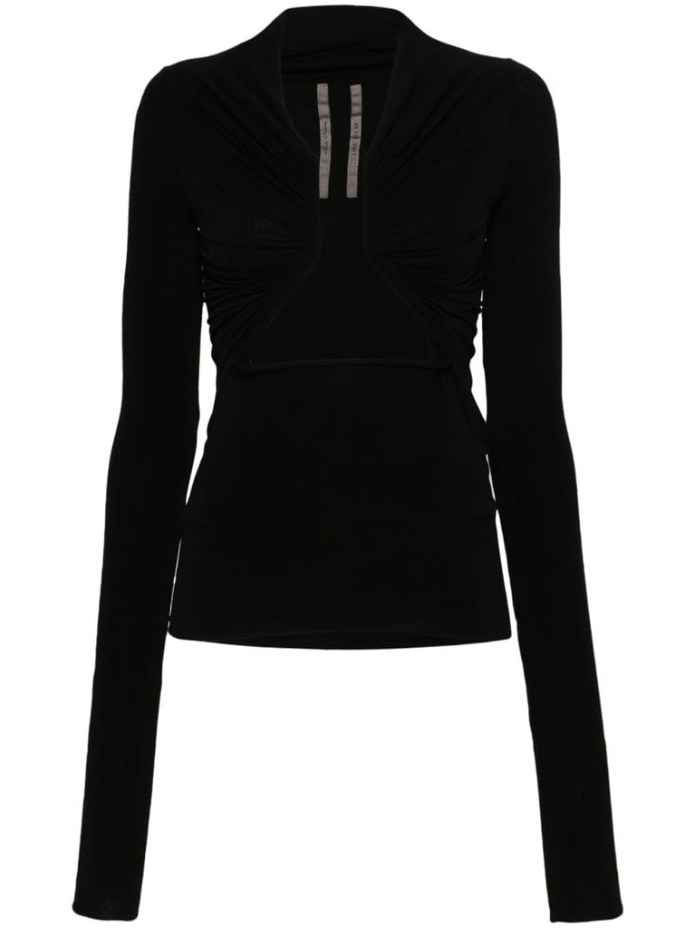 Black Prong Cut-out Top