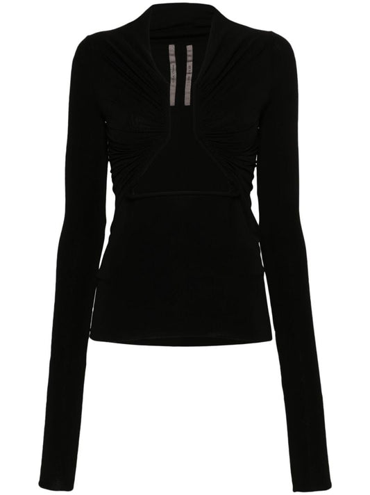 Black Prong Cut-out Top