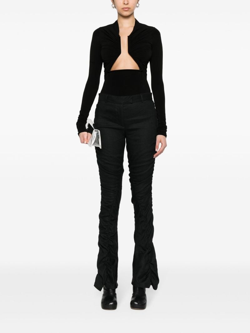 Black Prong Cut-out Top