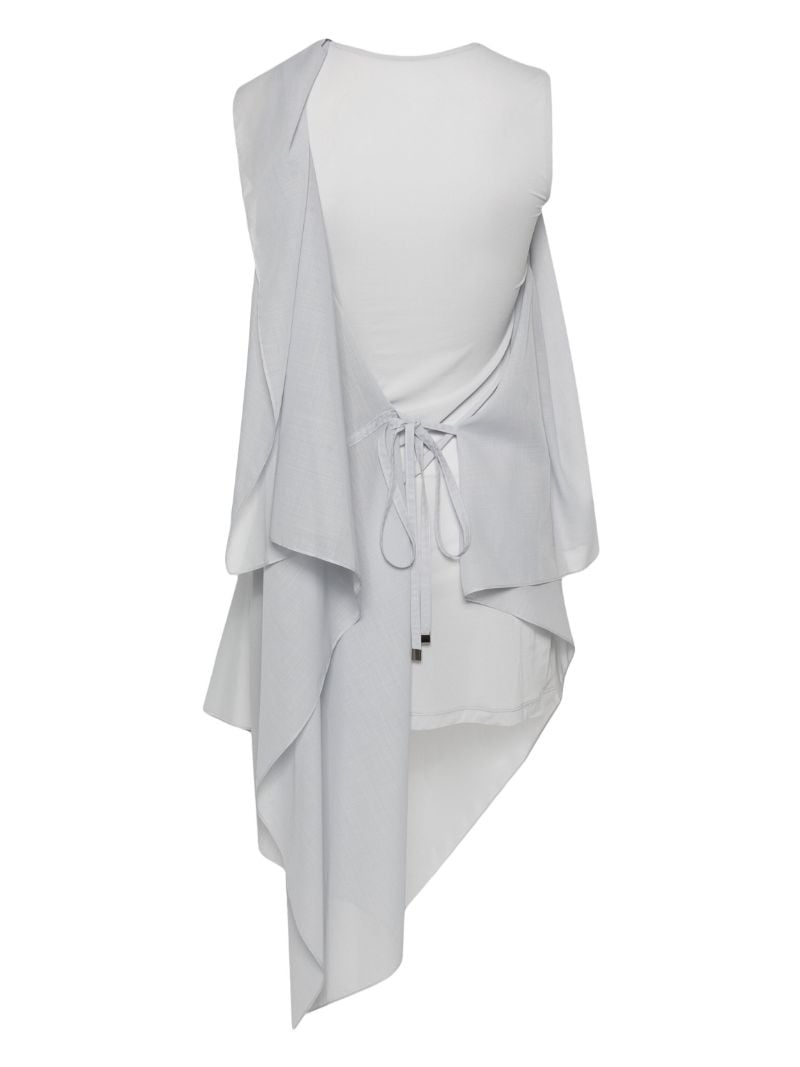 Grey Draped Wrap Dress