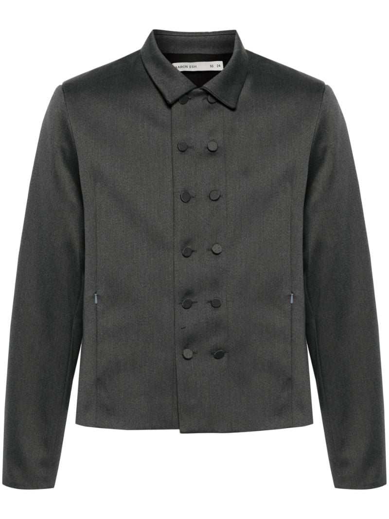 Grey Double-breasted Wool Jacket