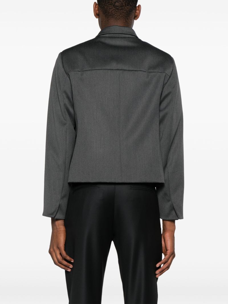 Grey Double-breasted Wool Jacket