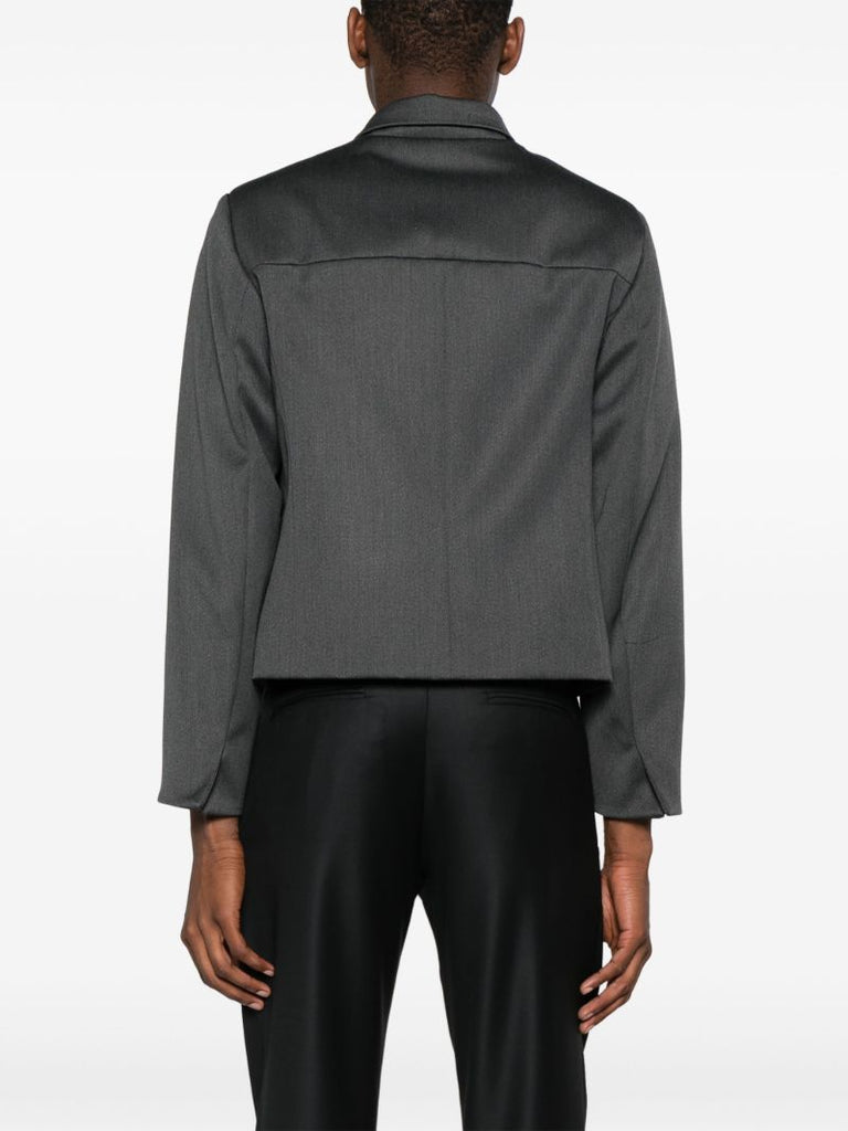 Grey Double-breasted Wool Jacket