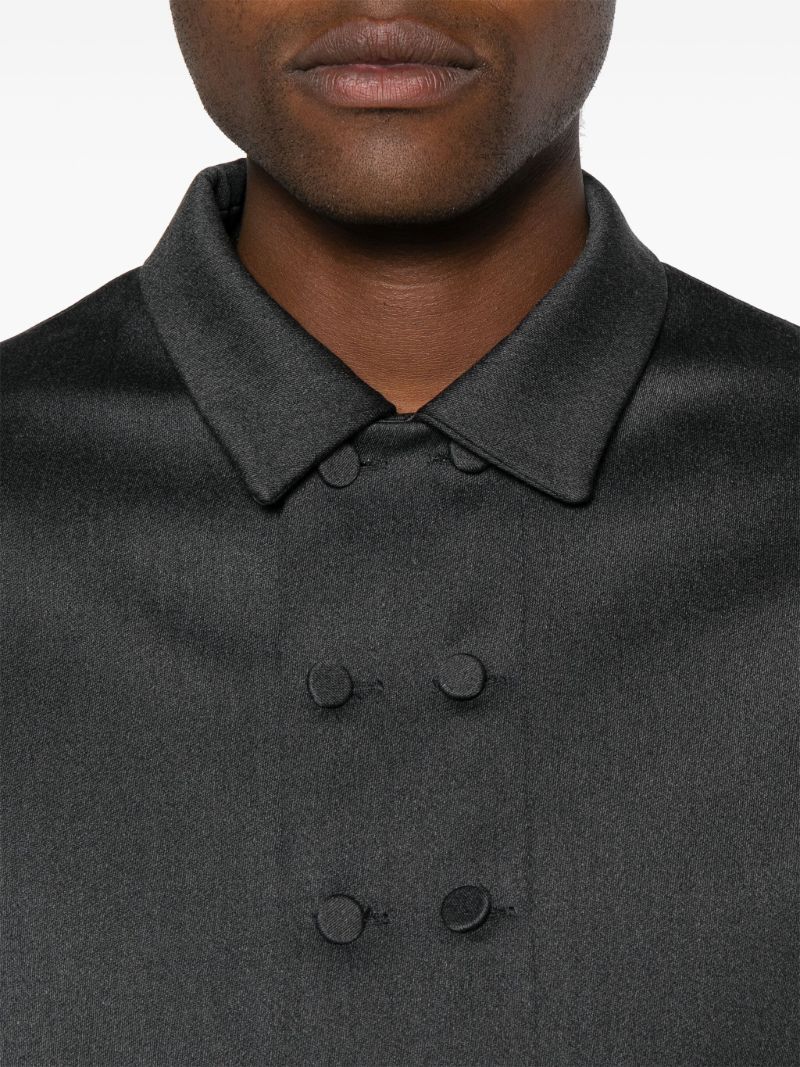 Grey Double-breasted Wool Jacket