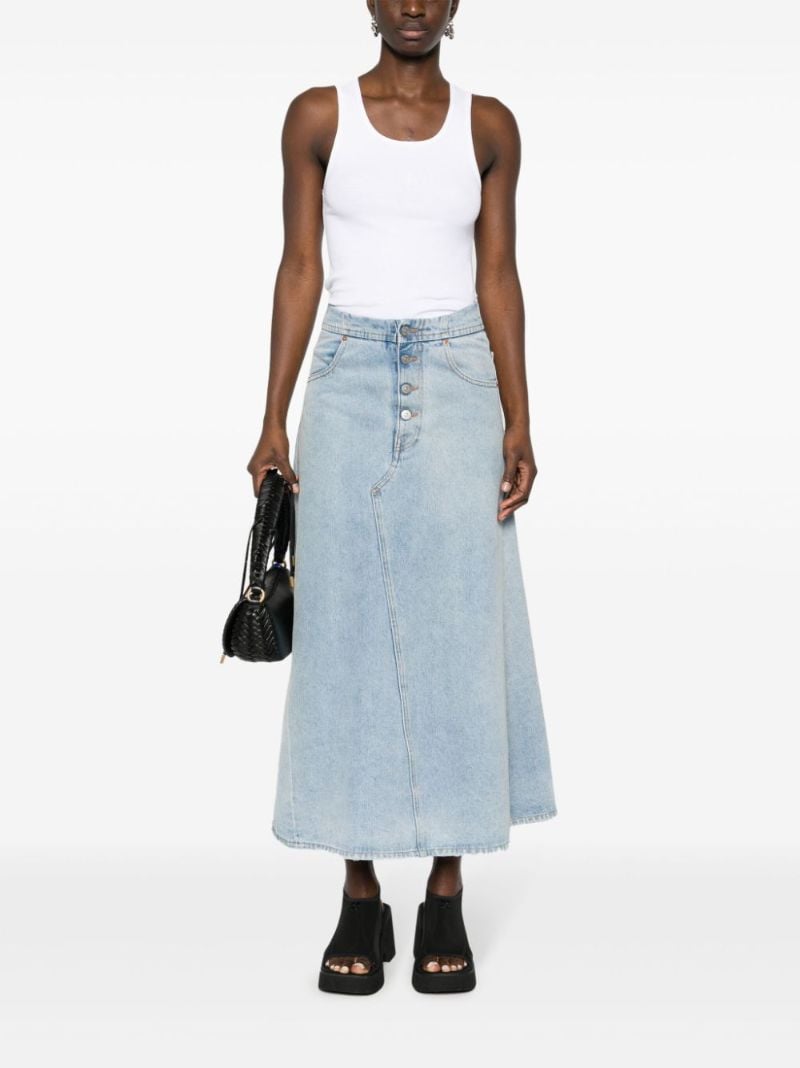 White Numbers-print Cotton Tank Top