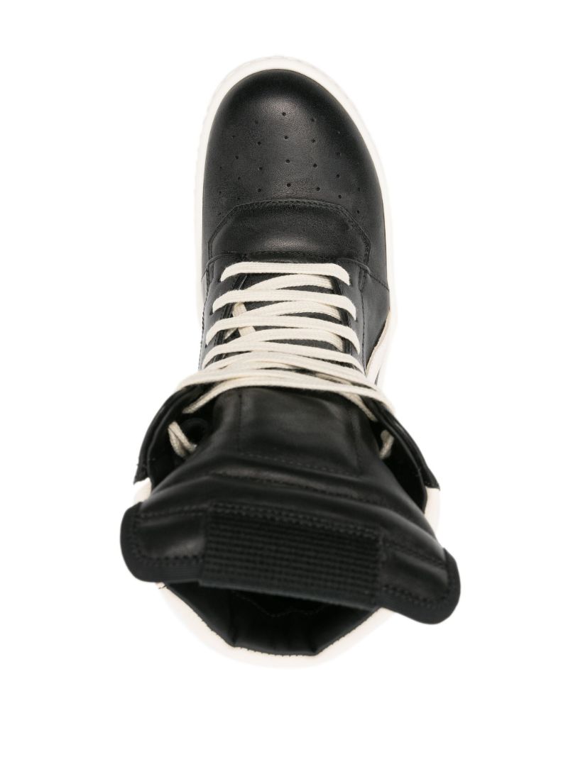 Black Geobasket Leather Sneakers