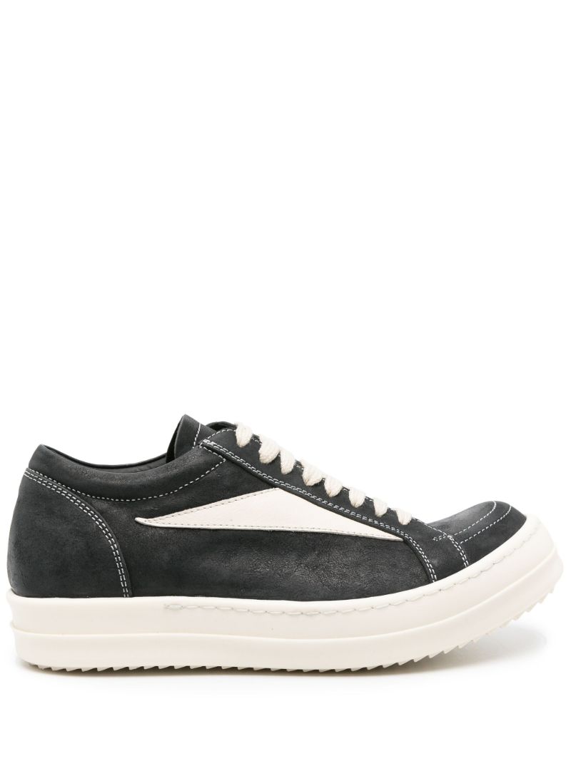 Black Vintage Leather Sneakers