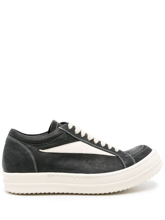 Black Vintage Leather Sneakers