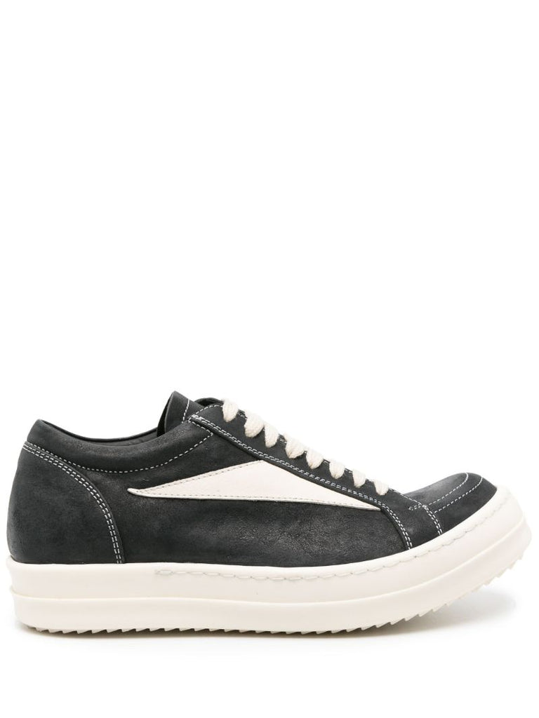 Black Vintage Leather Sneakers