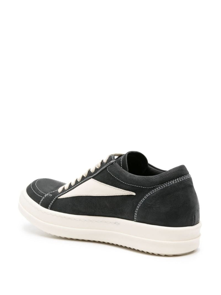Black Vintage Leather Sneakers