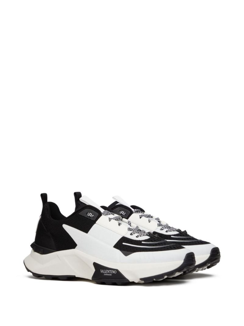 Black True Act Panelled Sneakers