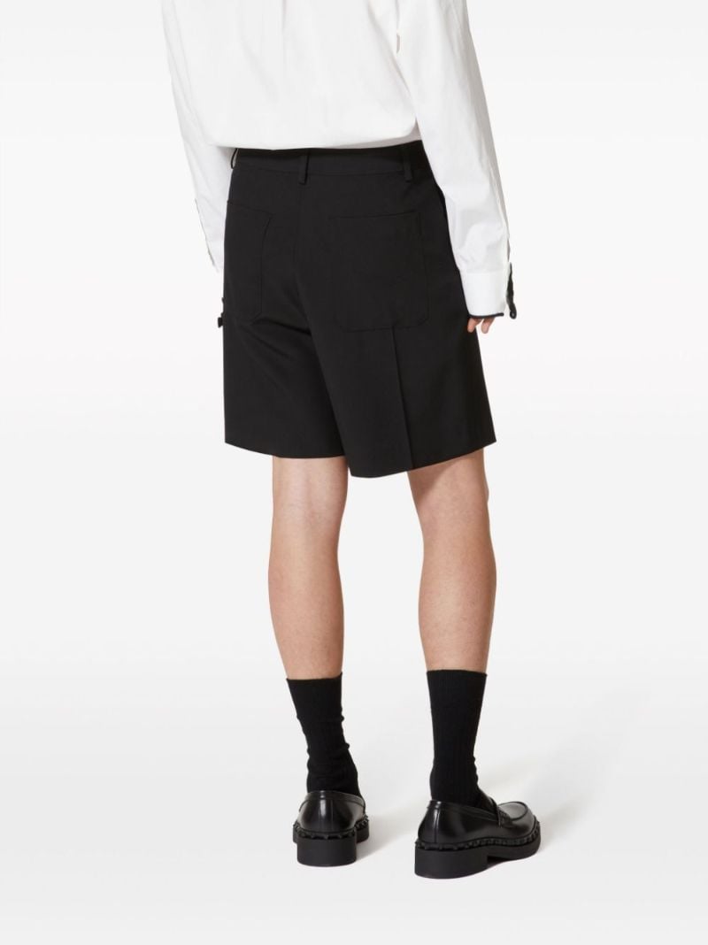 Black Wool Bermuda Shorts