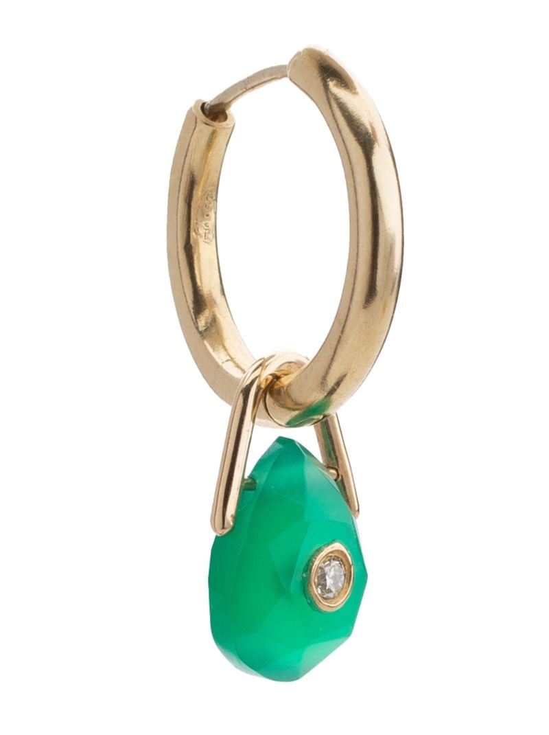 9k Yellow Gold Orso Green Onyx Earring