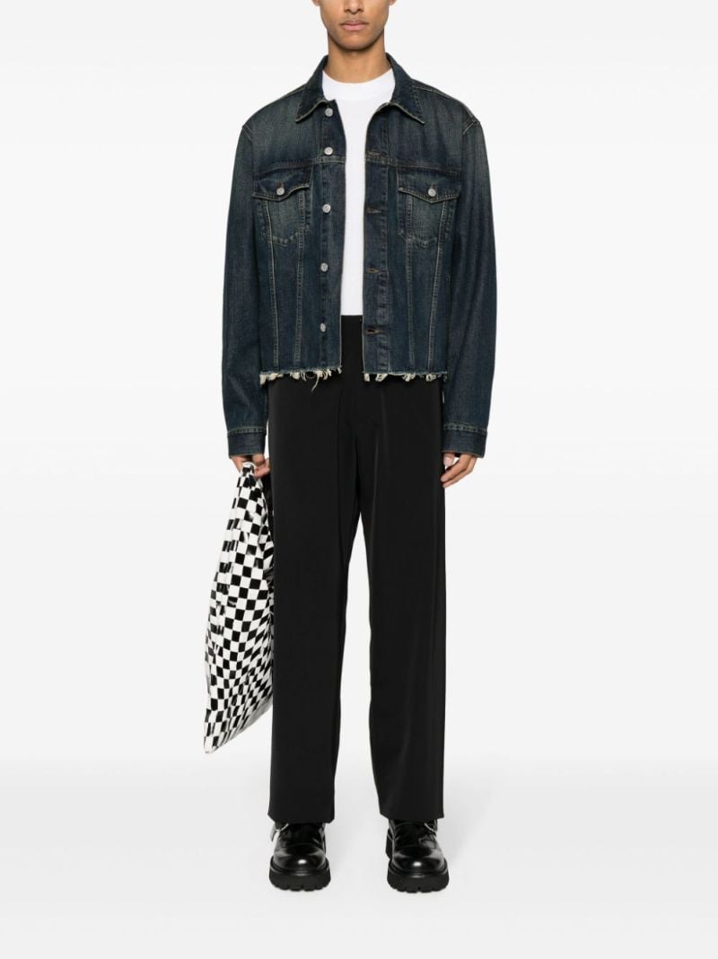 Blue Frayed Denim Jacket
