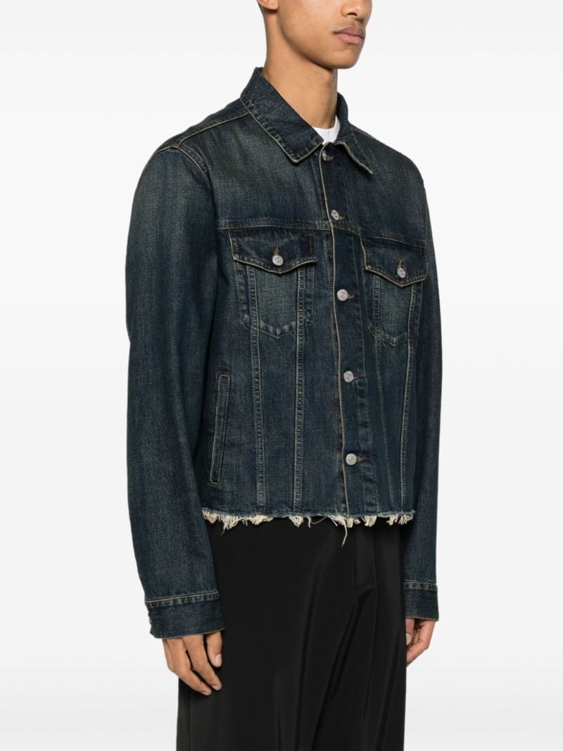 Blue Frayed Denim Jacket