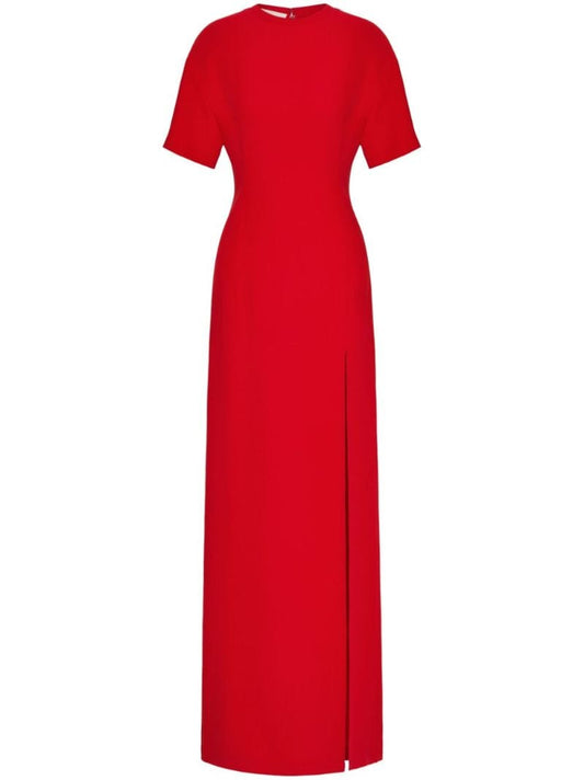 Red Cady Couture Silk Gown