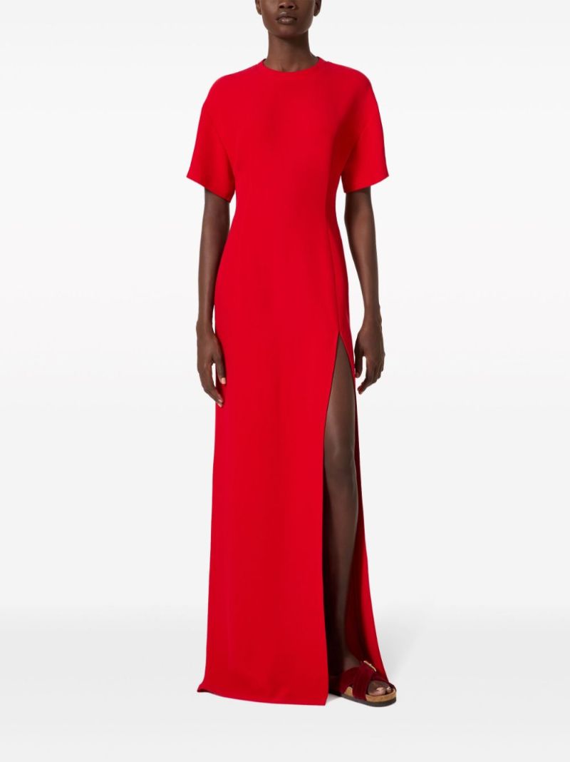Red Cady Couture Silk Gown