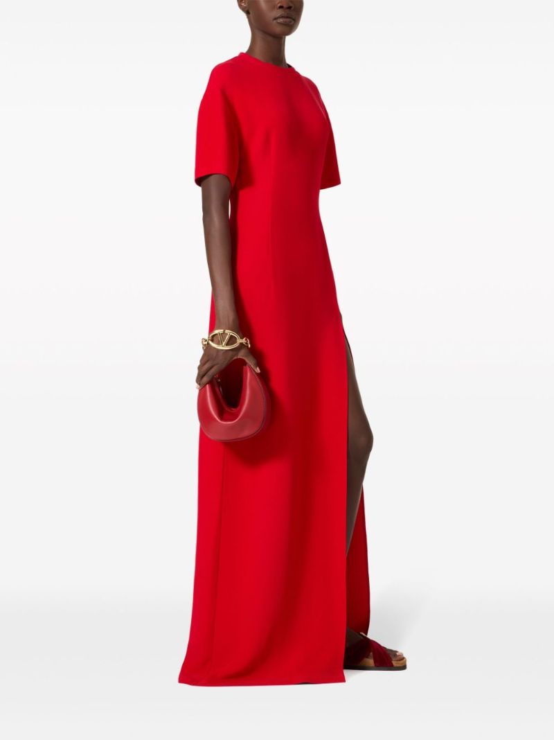 Red Cady Couture Silk Gown