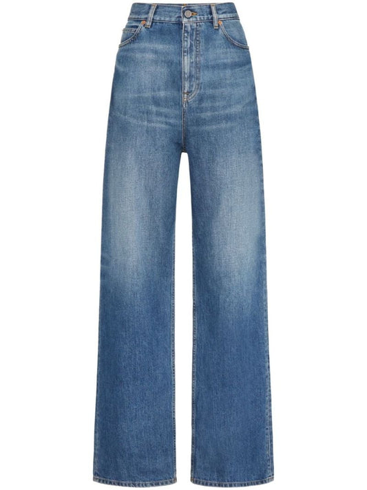 Blue Wide-leg Jeans