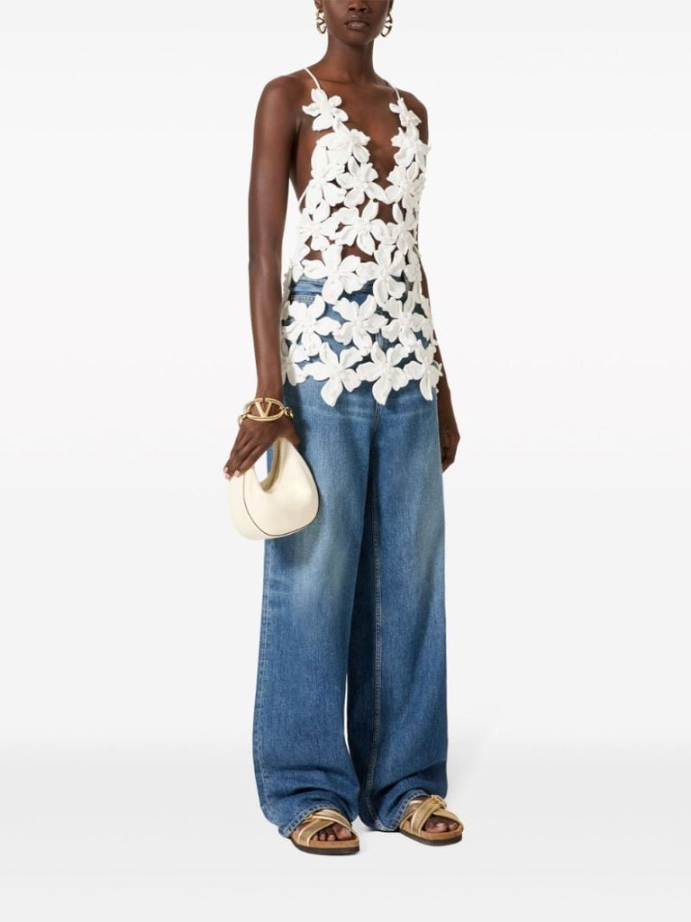 Blue Wide-leg Jeans