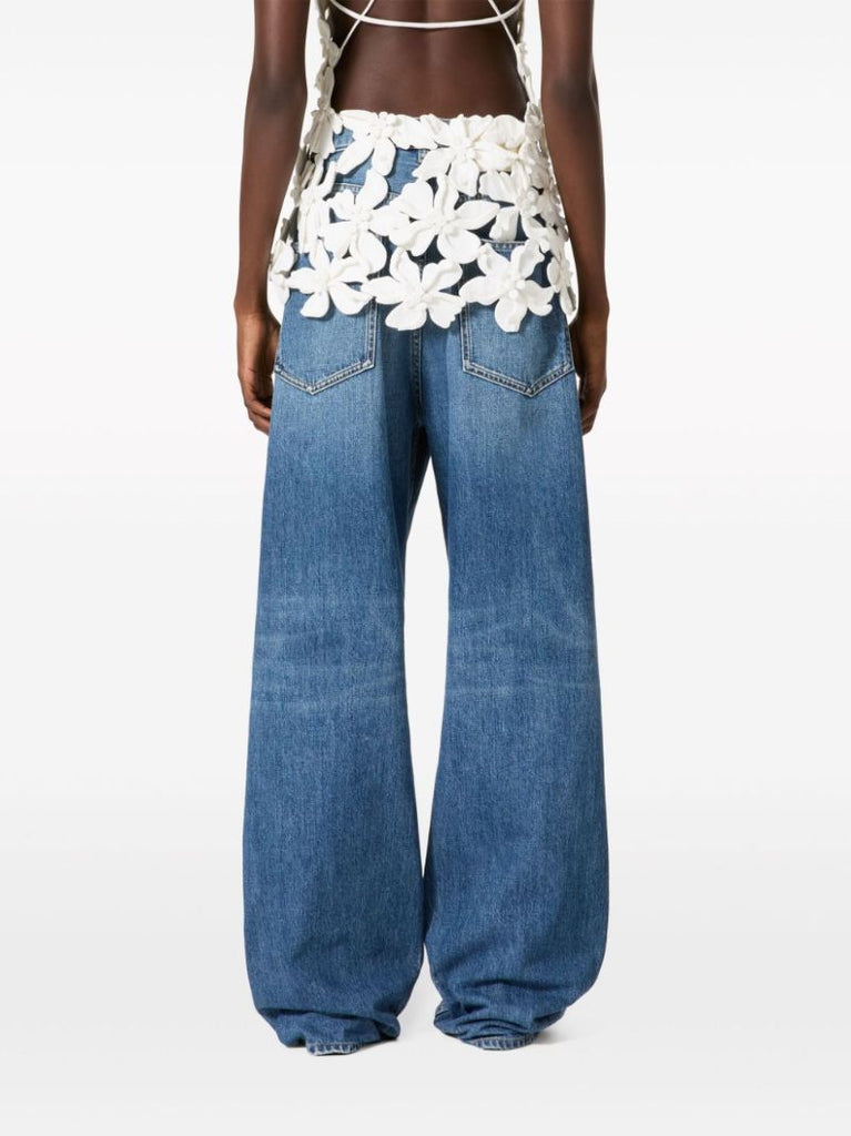 Blue Wide-leg Jeans