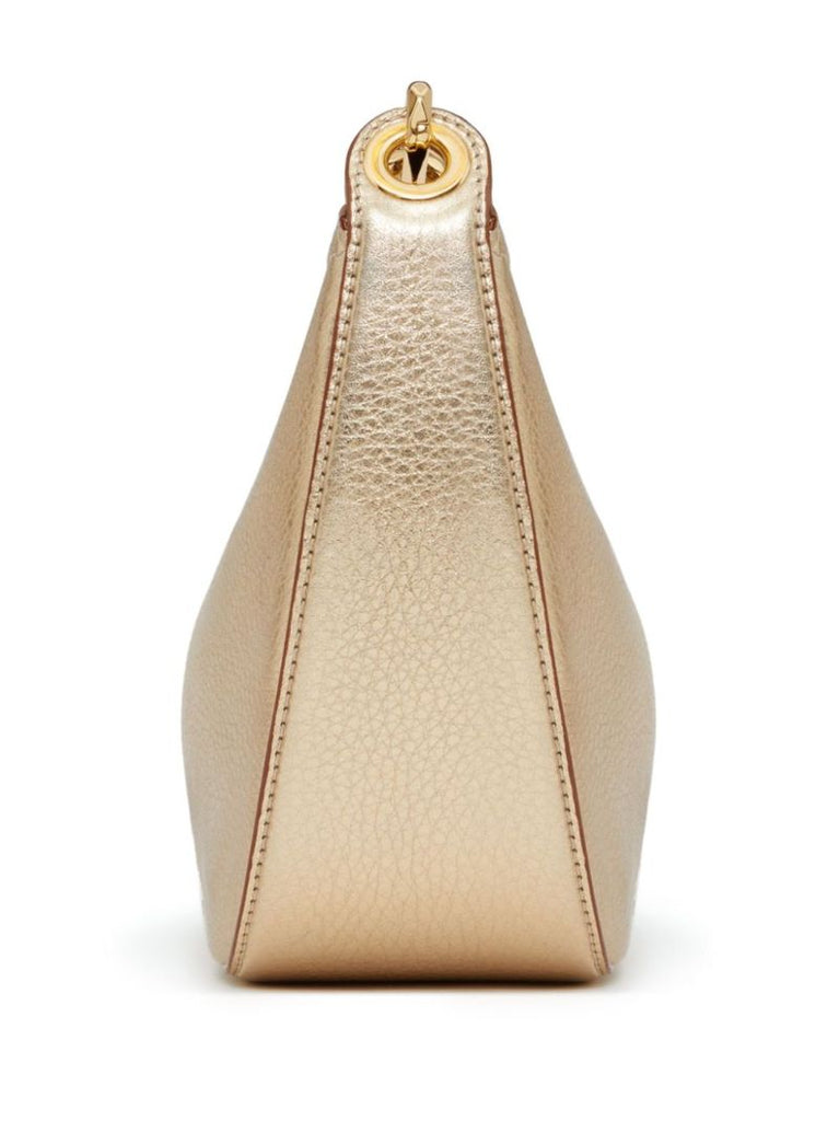 Gold-tone Vlogo Moon Small Leather Shoulder Bag