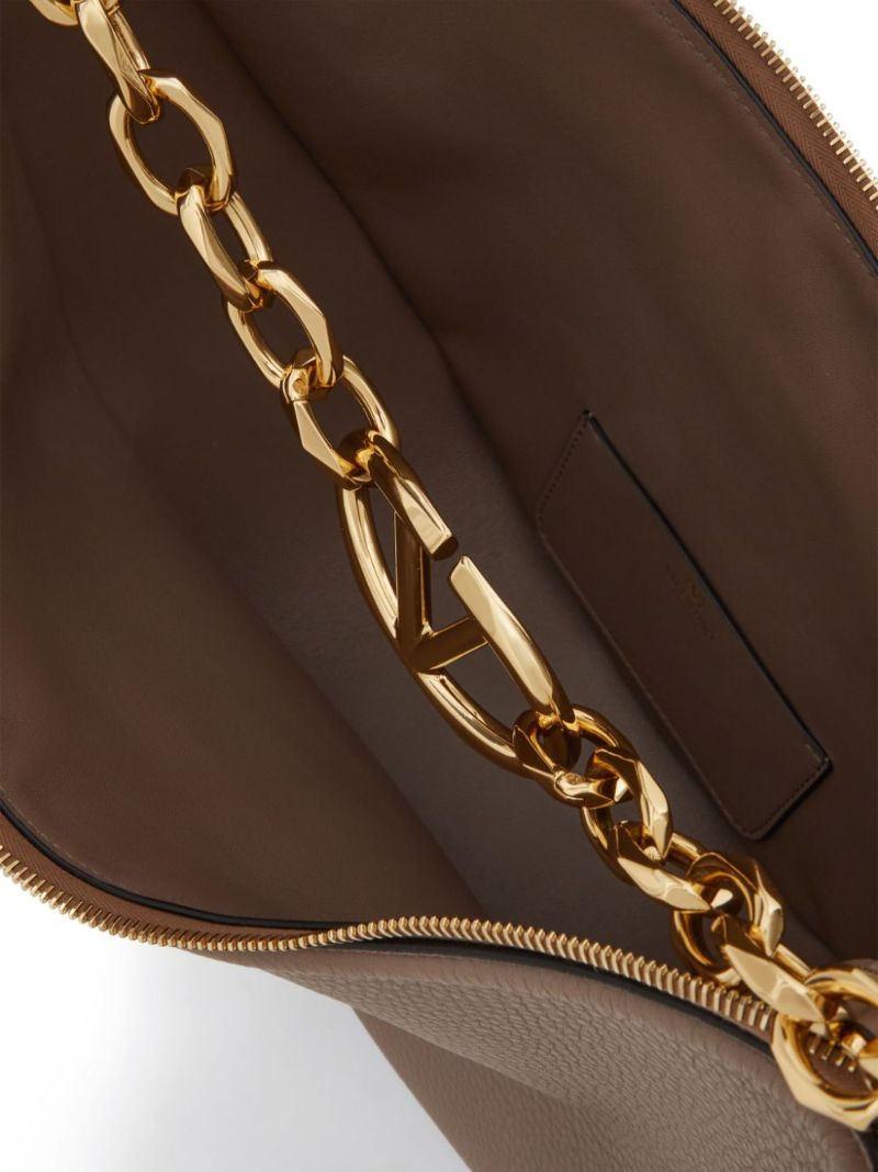 Brown Vlogo Moon Medium Shoulder Bag