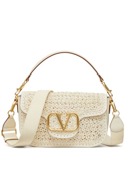 Neutral All Time Crochet Leather Shoulder Bag