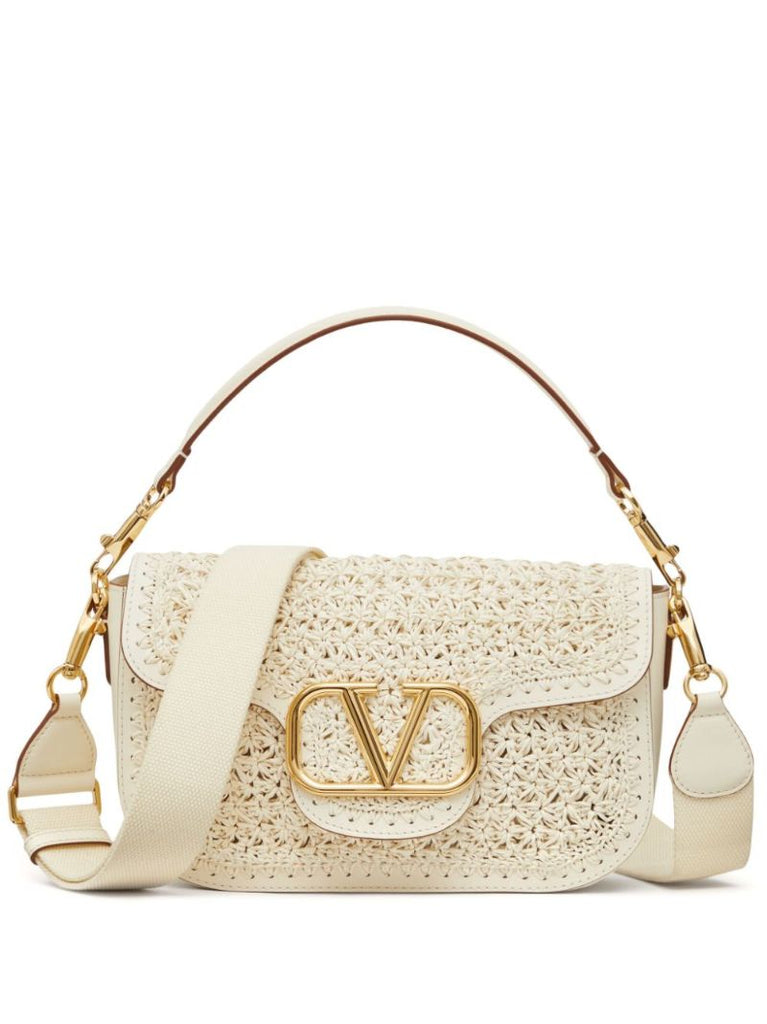 Neutral All Time Crochet Leather Shoulder Bag