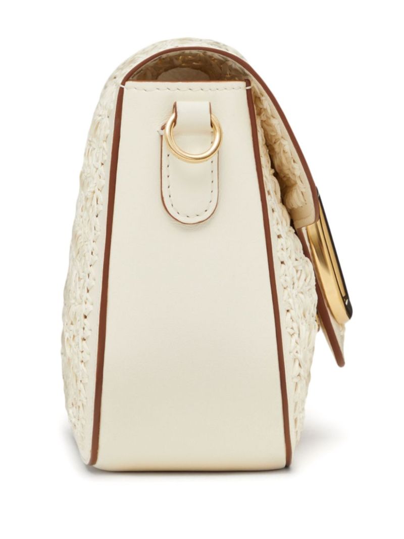 Neutral All Time Crochet Leather Shoulder Bag