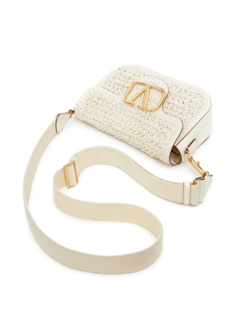 Neutral All Time Crochet Leather Shoulder Bag