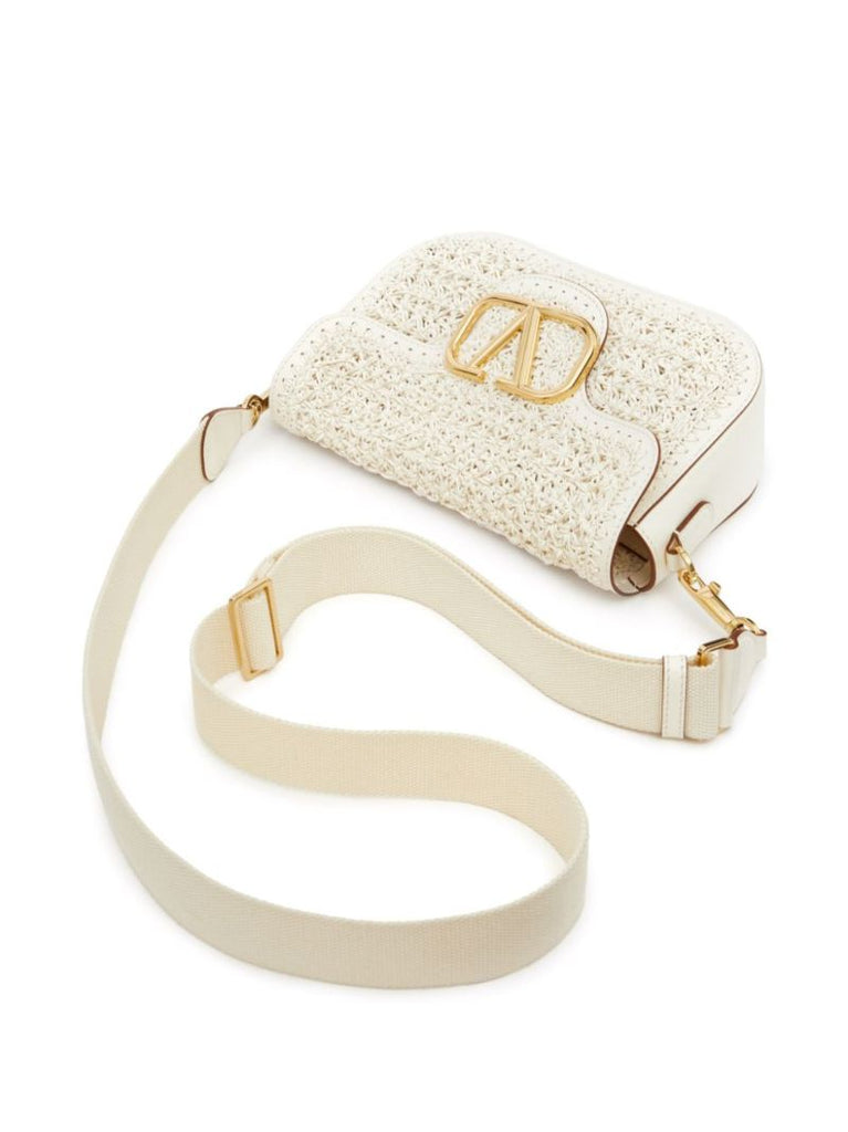 Neutral All Time Crochet Leather Shoulder Bag