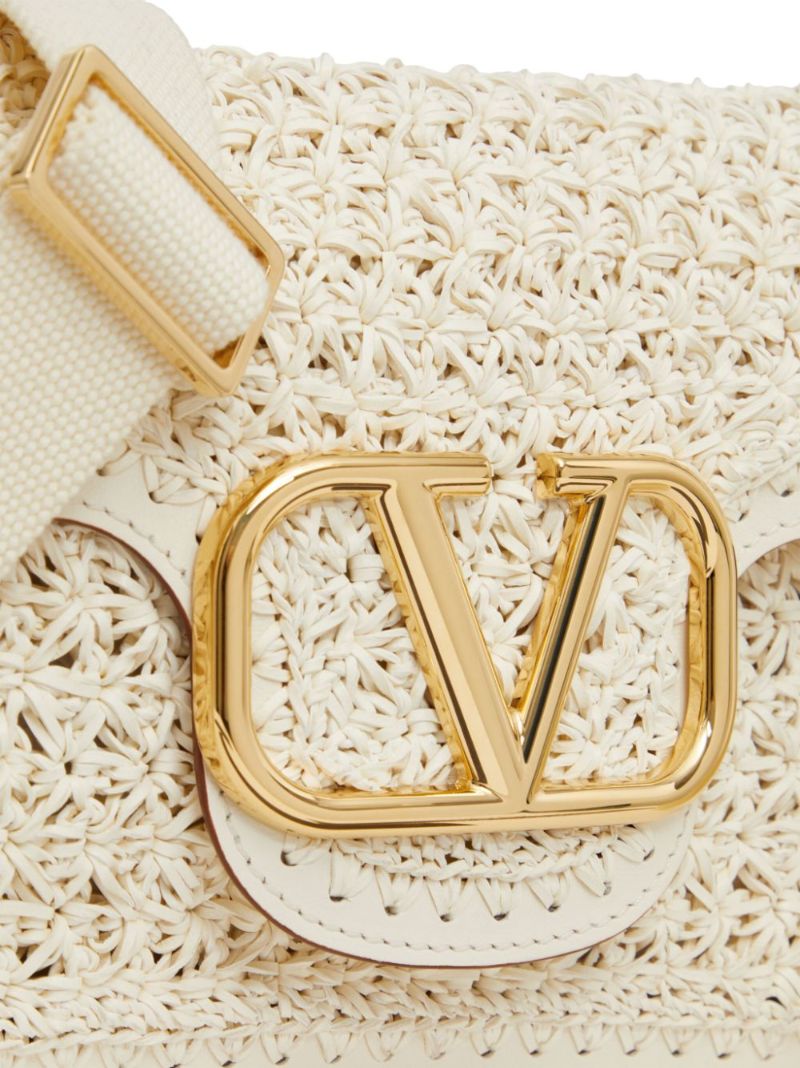 Neutral All Time Crochet Leather Shoulder Bag