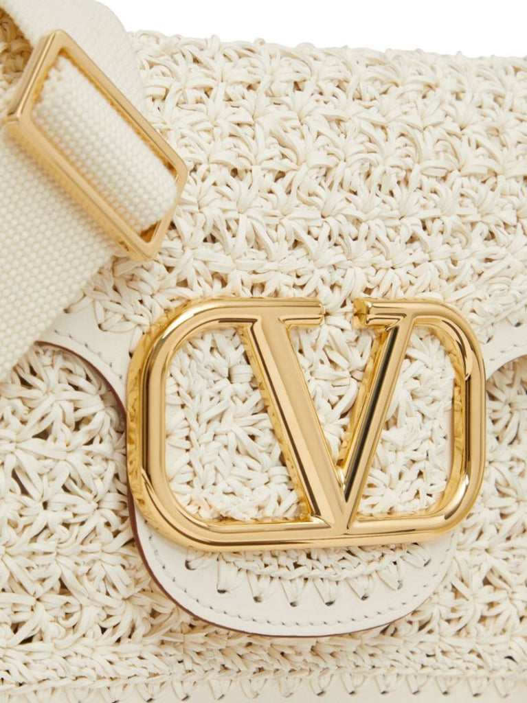 Neutral All Time Crochet Leather Shoulder Bag