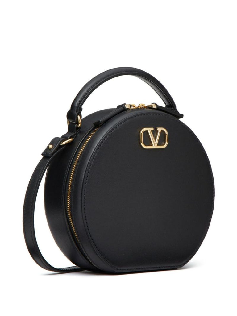 Black Vlogo Signature Leather Mini Bag