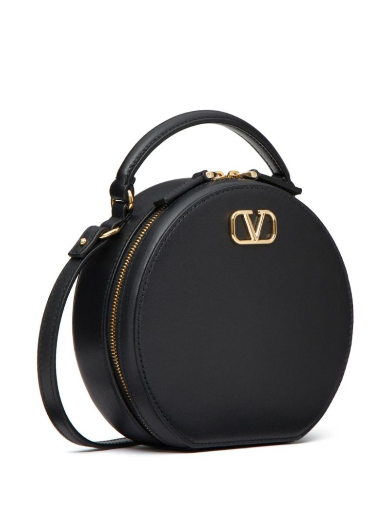 Black Vlogo Signature Leather Mini Bag