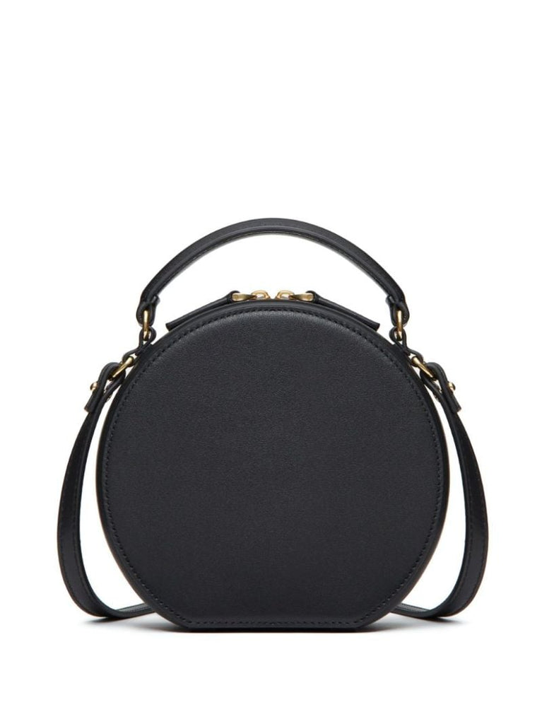 Black Vlogo Signature Leather Mini Bag