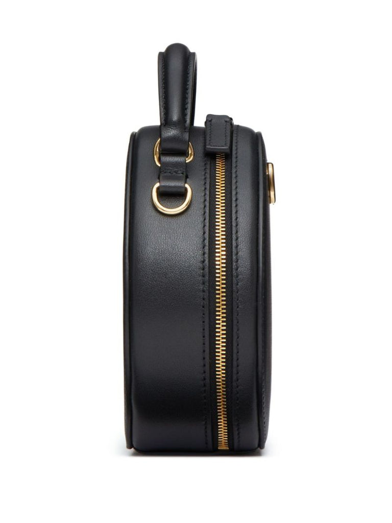 Black Vlogo Signature Leather Mini Bag