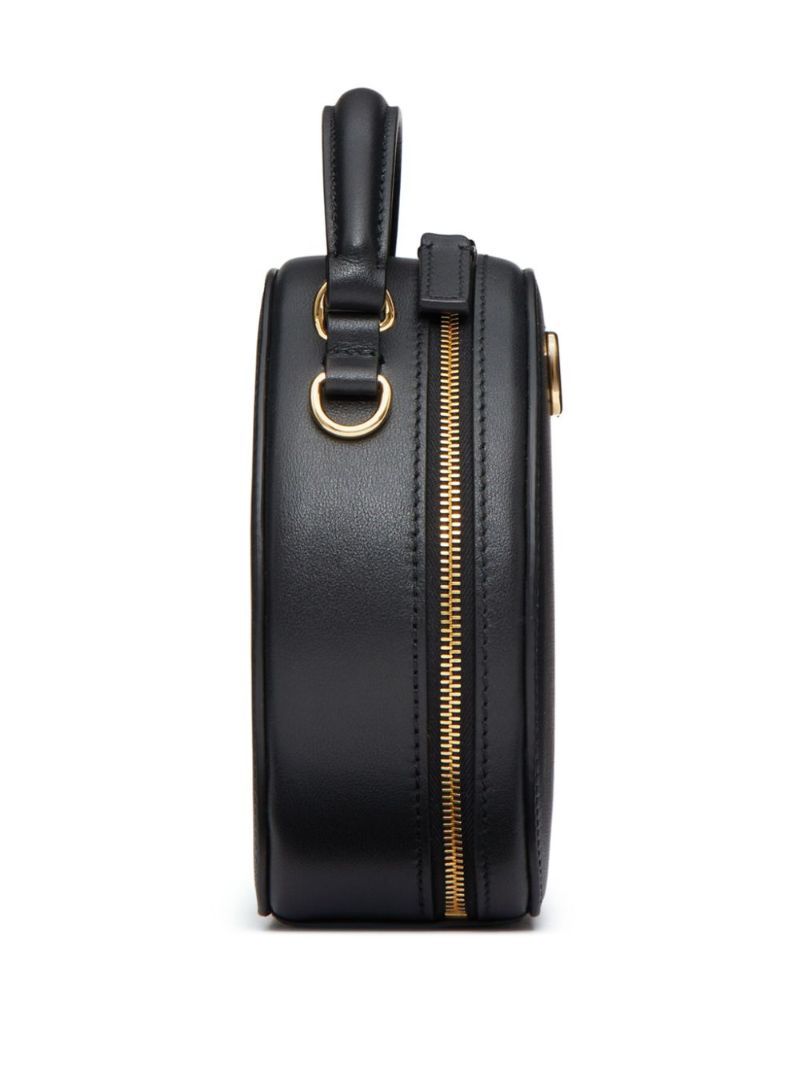Black Vlogo Signature Leather Mini Bag