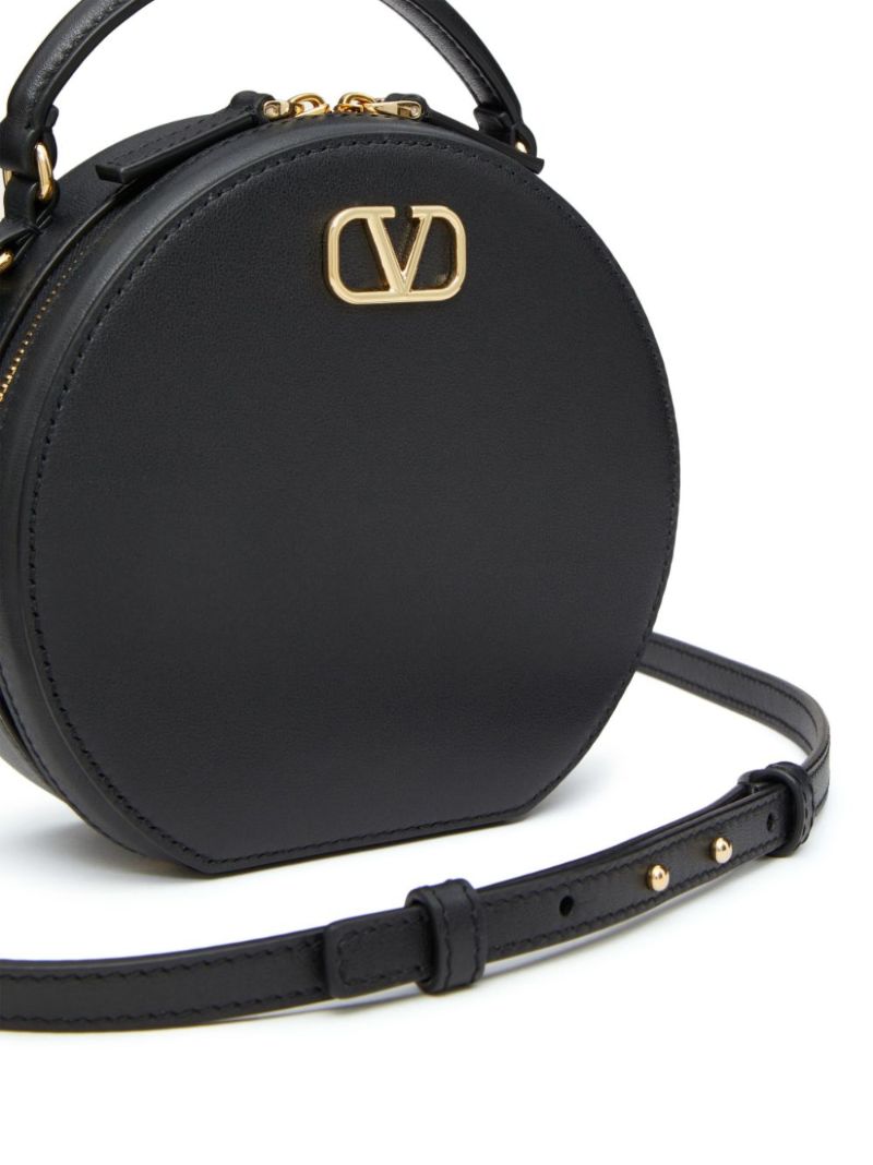 Black Vlogo Signature Leather Mini Bag
