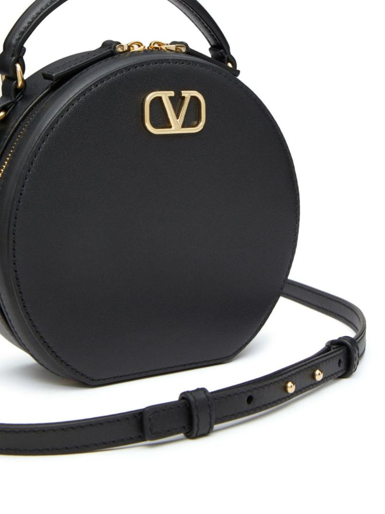 Black Vlogo Signature Leather Mini Bag