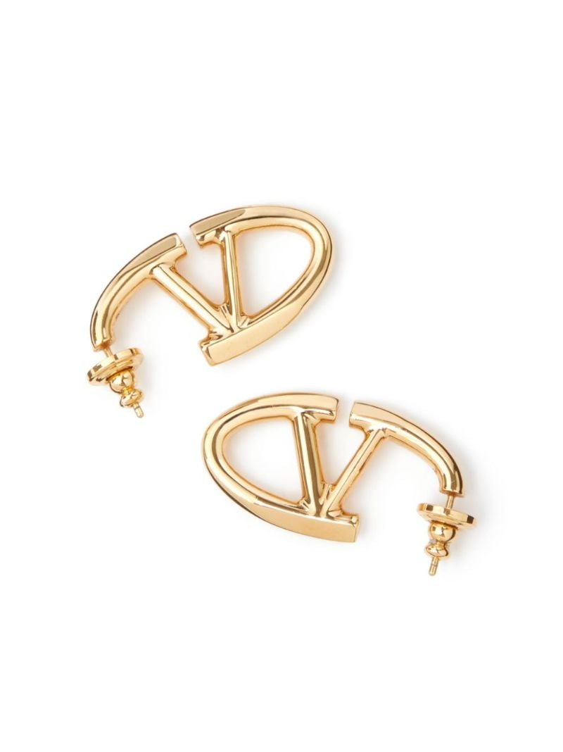 Gold-tone Vlogo Hoop Earrings
