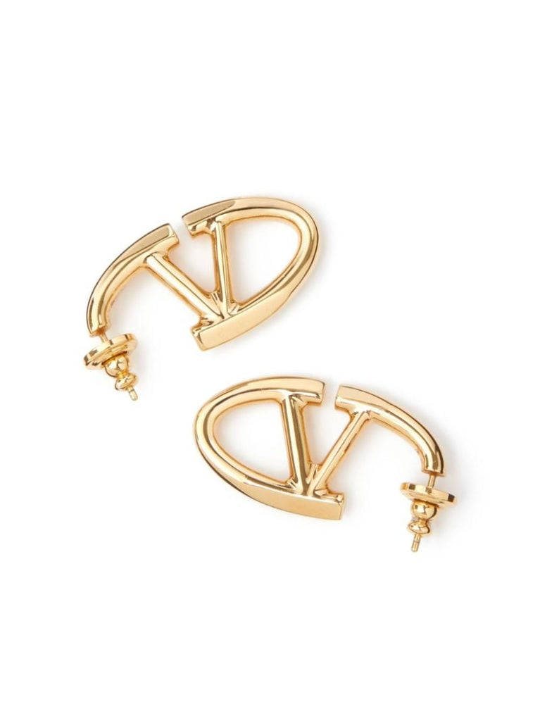 Gold-tone Vlogo Hoop Earrings