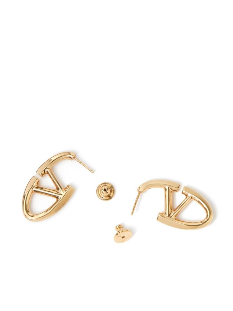 Gold-tone Vlogo Hoop Earrings